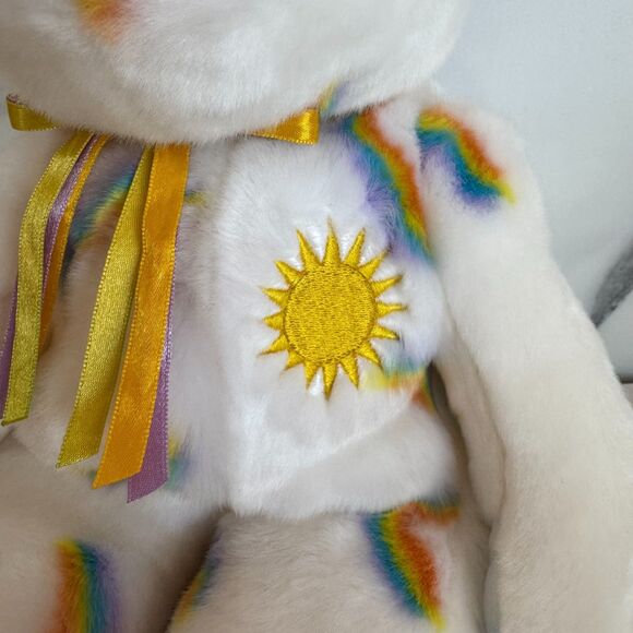 Ty Large Plush Beanie Buddies CHEERY the Sunshine Bear With Rainbows 2002 MWMT - Picture 9 of 13